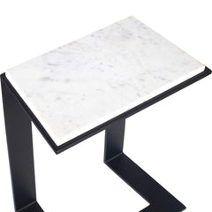 Kenora White Marble Accent Table - Ornate Home