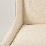 Kensington Cream/Brown Fabric Seat Wood Frame Counter Stool - Ornate Home