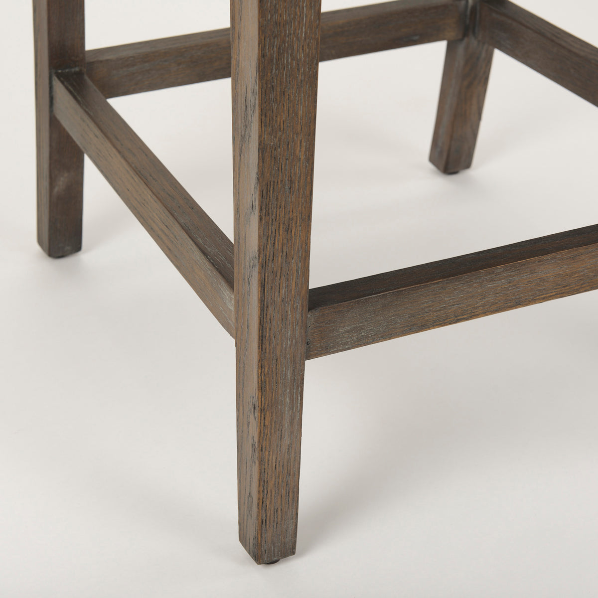 Kensington Cream/Brown Fabric Seat Wood Frame Counter Stool - Ornate Home