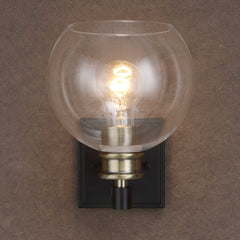Kent Black/Brass Edison 1 Light Sconce - Ornate Home