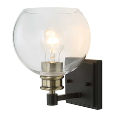 Kent Black/Brass Edison 1 Light Sconce - Ornate Home