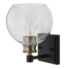 Kent Black/Brass Edison 1 Light Sconce - Ornate Home