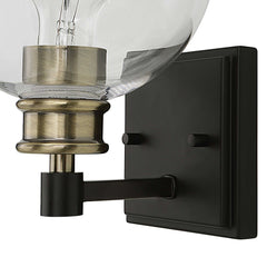 Kent Black/Brass Edison 1 Light Sconce - Ornate Home