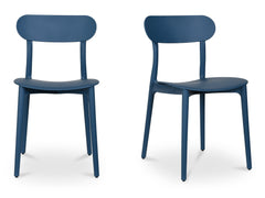 Kent Navy Outdoor Dining Chair (Set of 2) - Ornate Home