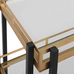 Kentmore Black/Gold Modern Bar Cart - Ornate Home