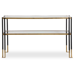 Kentmore Black/Gold Modern Console Table - Ornate Home