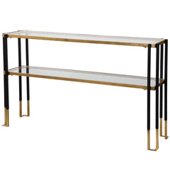 Kentmore Black/Gold Modern Console Table - Ornate Home