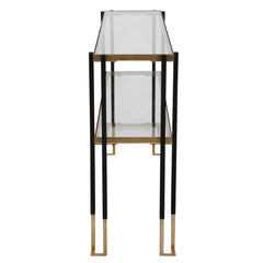 Kentmore Black/Gold Modern Console Table - Ornate Home