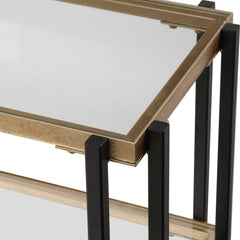 Kentmore Black/Gold Modern Console Table - Ornate Home
