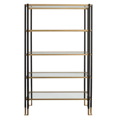 Kentmore Black/Gold Modern Etagere - Ornate Home