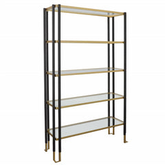 Kentmore Black/Gold Modern Etagere - Ornate Home