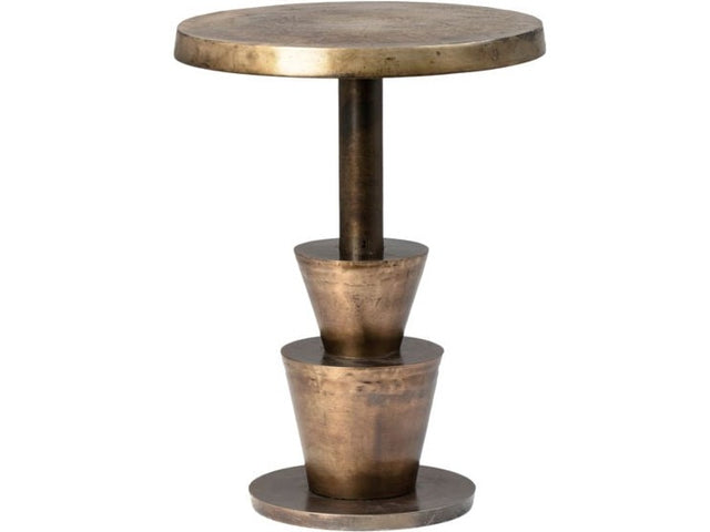 Kenway Antique Brass Side Table - Ornate Home