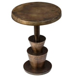 Kenway Antique Brass Side Table - Ornate Home