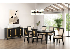 Kenyada Espresso 7 Piece Dining Set - Ornate Home