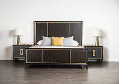 Kenyada Espresso Queen 5 Piece Bedroom Set w/2 Nightstands - Ornate Home