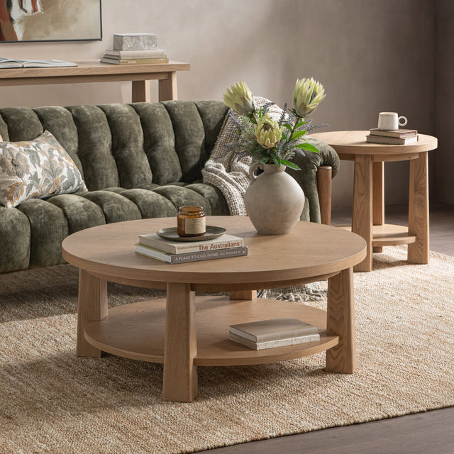 Kenzie Amber Toast Coffee Table - Ornate Home