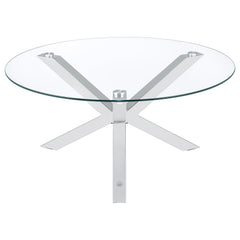 Kenzie Chrome 2-piece Round Coffee and End Table Set - Ornate Home