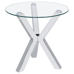 Kenzie Chrome 3-piece Round Coffee and End Table Set - Ornate Home