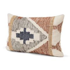 Kenzie Multicolor 13x21 Print Lumbar Pillow Cover with Down Filler (Set of 2)