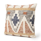 Kenzie Multicolor 20x20 Print Square Pillow Cover with Down Filler (Set of 2)