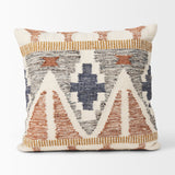 Kenzie Multicolor 20x20 Print Square Pillow Cover with Down Filler (Set of 2)