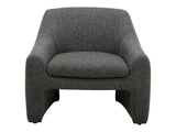 Kenzie Shadowed Grey Accent Chair - Ornate Home