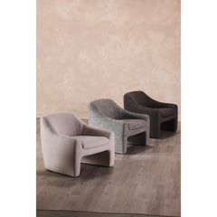 Kenzie Shadowed Grey Accent Chair - Ornate Home