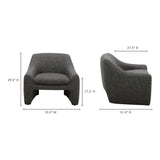 Kenzie Shadowed Grey Accent Chair - Ornate Home