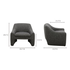 Kenzie Shadowed Grey Accent Chair - Ornate Home