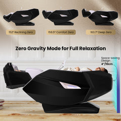 Kenzo 41-7D Dual Roller System Flexible Track Zero Gravity Full Body Massage Chair with Heart Rate Monitor and Health Detecti - Ornate Home