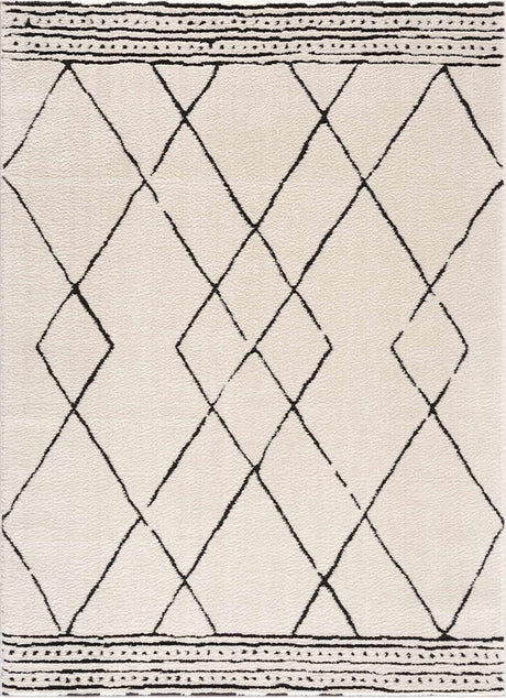 Keone Black & White Area Rug - Ornate Home