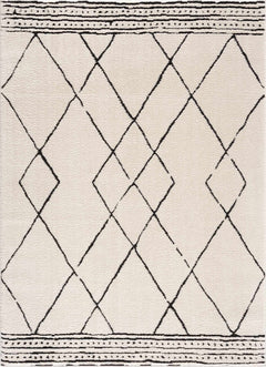 Keone Black & White Thick Rug - Ornate Home