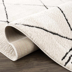 Keone Black & White Thick Rug - Ornate Home