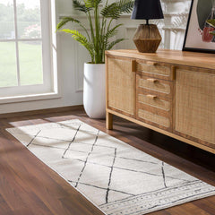 Keone Black & White Thick Rug - Ornate Home