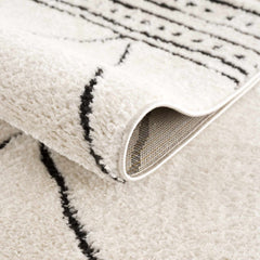 Keone Black & White Thick Rug - Ornate Home