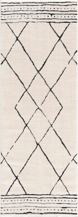 Keone Black & White Thick Rug - Ornate Home