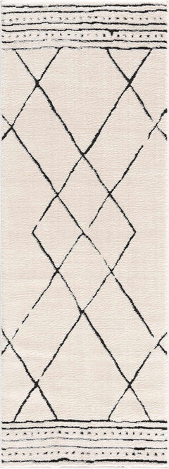 Keone Black & White Thick Rug - Ornate Home