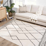 Keone Black & White Thick Rug - Ornate Home
