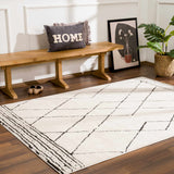 Keone Black & White Thick Rug - Ornate Home