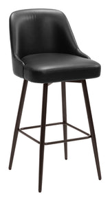 Keppel Black & Bronze Swivel Barstool - Ornate Home