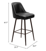 Keppel Black & Bronze Swivel Barstool - Ornate Home