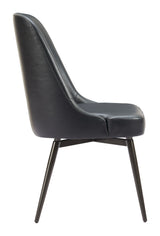 Keppel Black Swivel Dining Chair (Set of 2) - Ornate Home