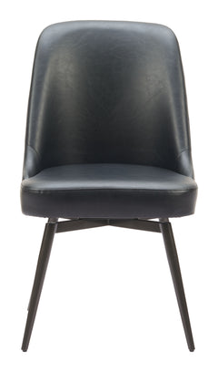Keppel Black Swivel Dining Chair (Set of 2) - Ornate Home