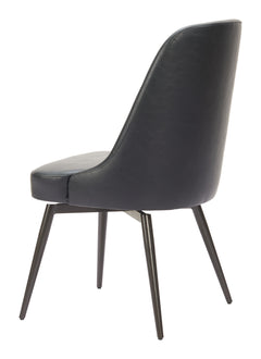 Keppel Black Swivel Dining Chair (Set of 2) - Ornate Home