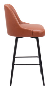 Keppel Brown Swivel Barstool - Ornate Home