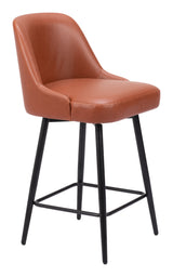 Keppel Brown Swivel Counter Stool - Ornate Home