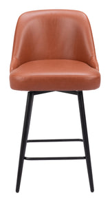 Keppel Brown Swivel Counter Stool - Ornate Home