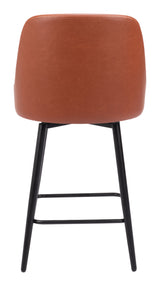Keppel Brown Swivel Counter Stool - Ornate Home