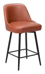 Keppel Brown Swivel Counter Stool - Ornate Home