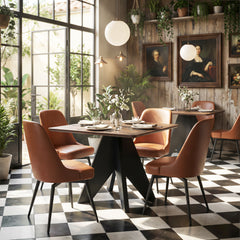 Keppel Brown Swivel Dining Chair (Set of 2) - Ornate Home